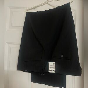 DKNY Men's Classic Black Dress Trousers